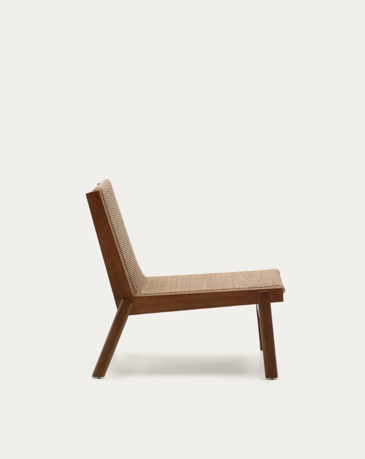 Außenstuhl ITANI aus Akazienholz mit Rattansitz