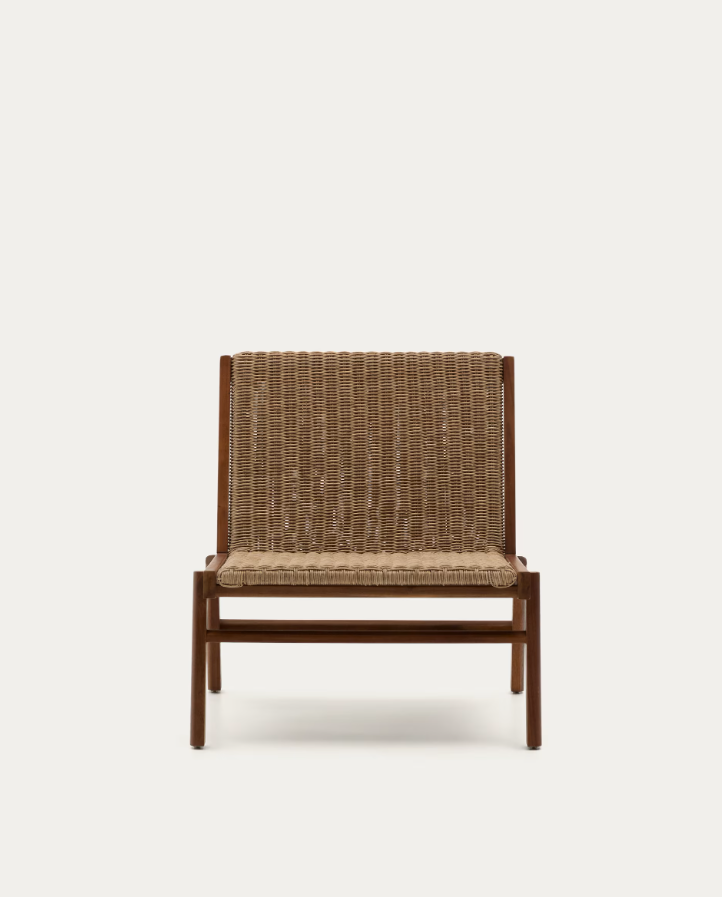 Außenstuhl ITANI aus Akazienholz mit Rattansitz