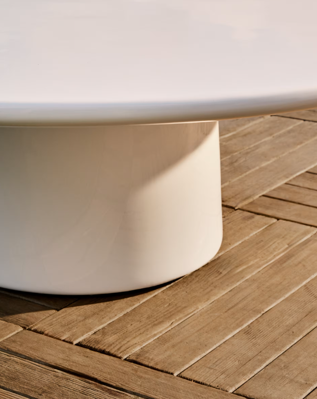 Witte cementen salontafel ALBANELLA