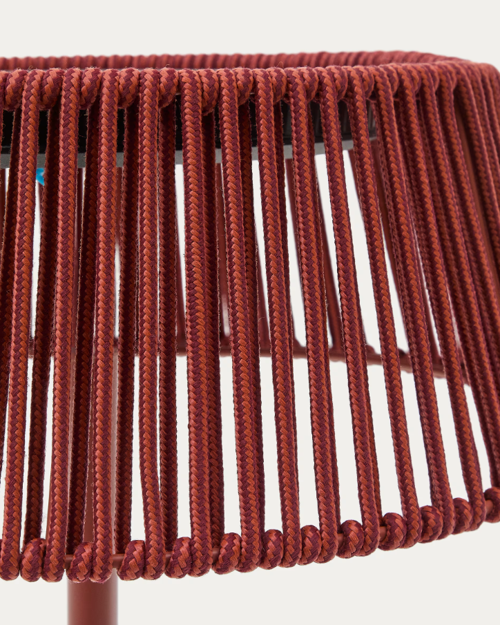 Buiten vloerlamp ALDET touw in terracotta kleur