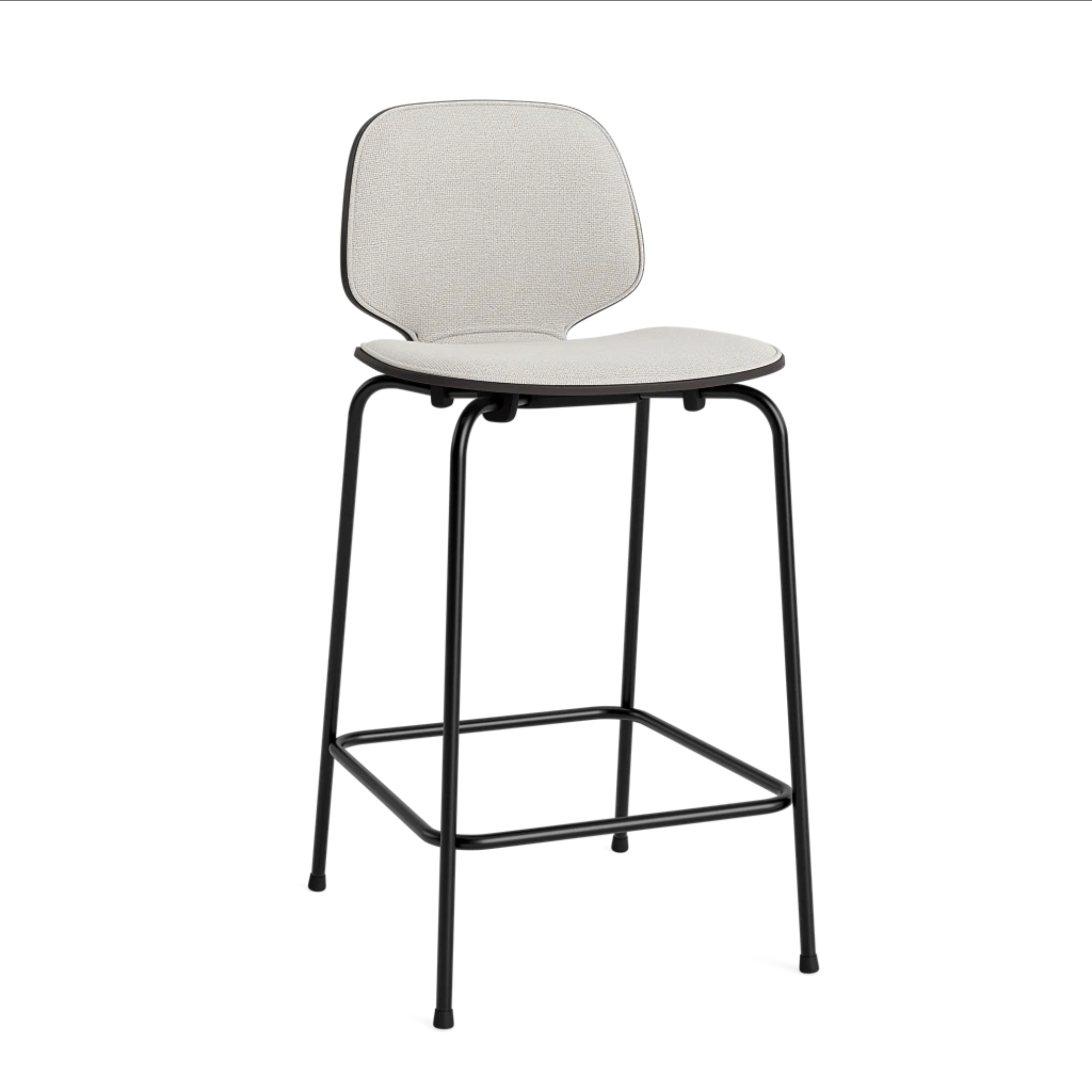 Upholstered bar chair my black oak veneer with a black base