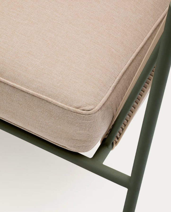 Buitenbank ZIVIA linnen écru met stalen basis