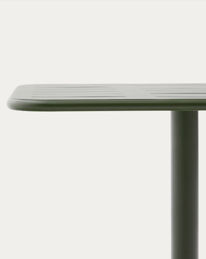 Stolik ogrodowy BRAI zielona stal – styl minimalistyczny