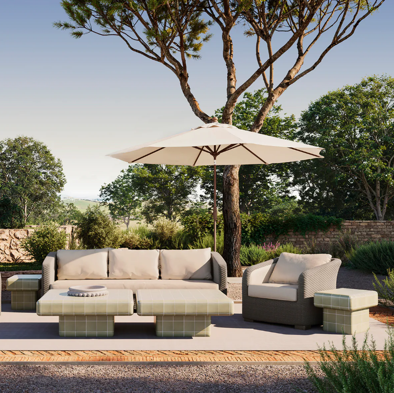 MATEO Outdoor Side Table Warm Grey