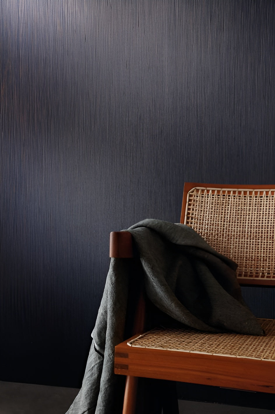 Structuurtapijt met verticale strepen JUSSIEU - CELADON zeegroen