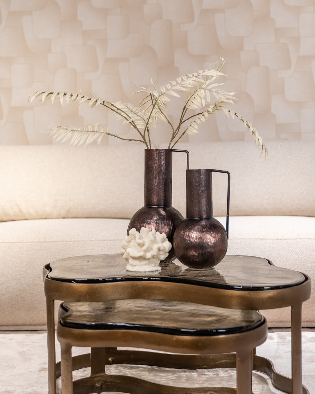 FAIRFIELD set van salontafels antiek goud