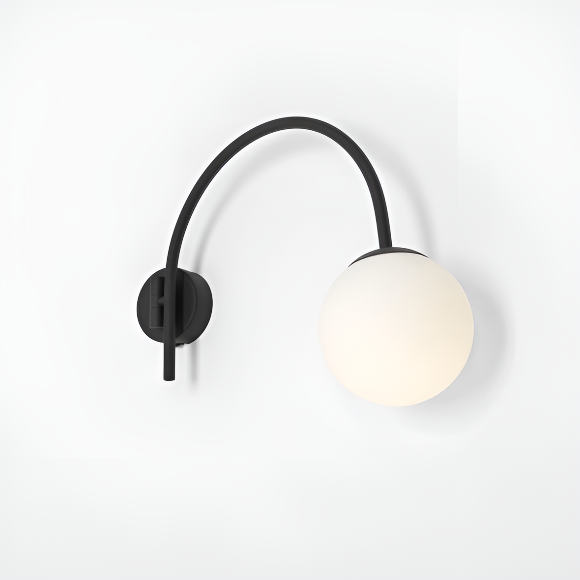 Wandlamp met arm NAVE zwart
