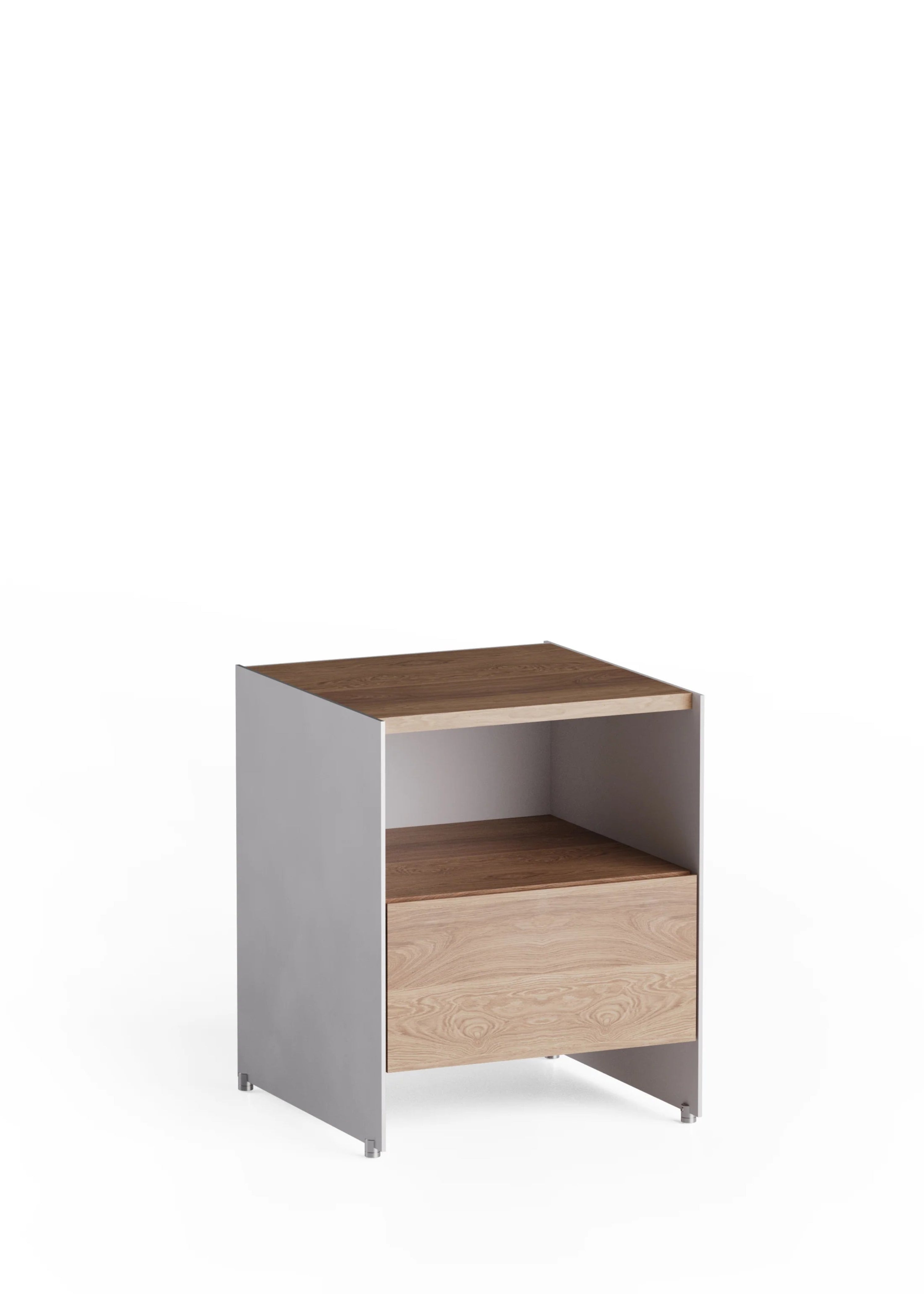 ALOOX 40 Cabinet in Oak Wood with Aluminum Finish