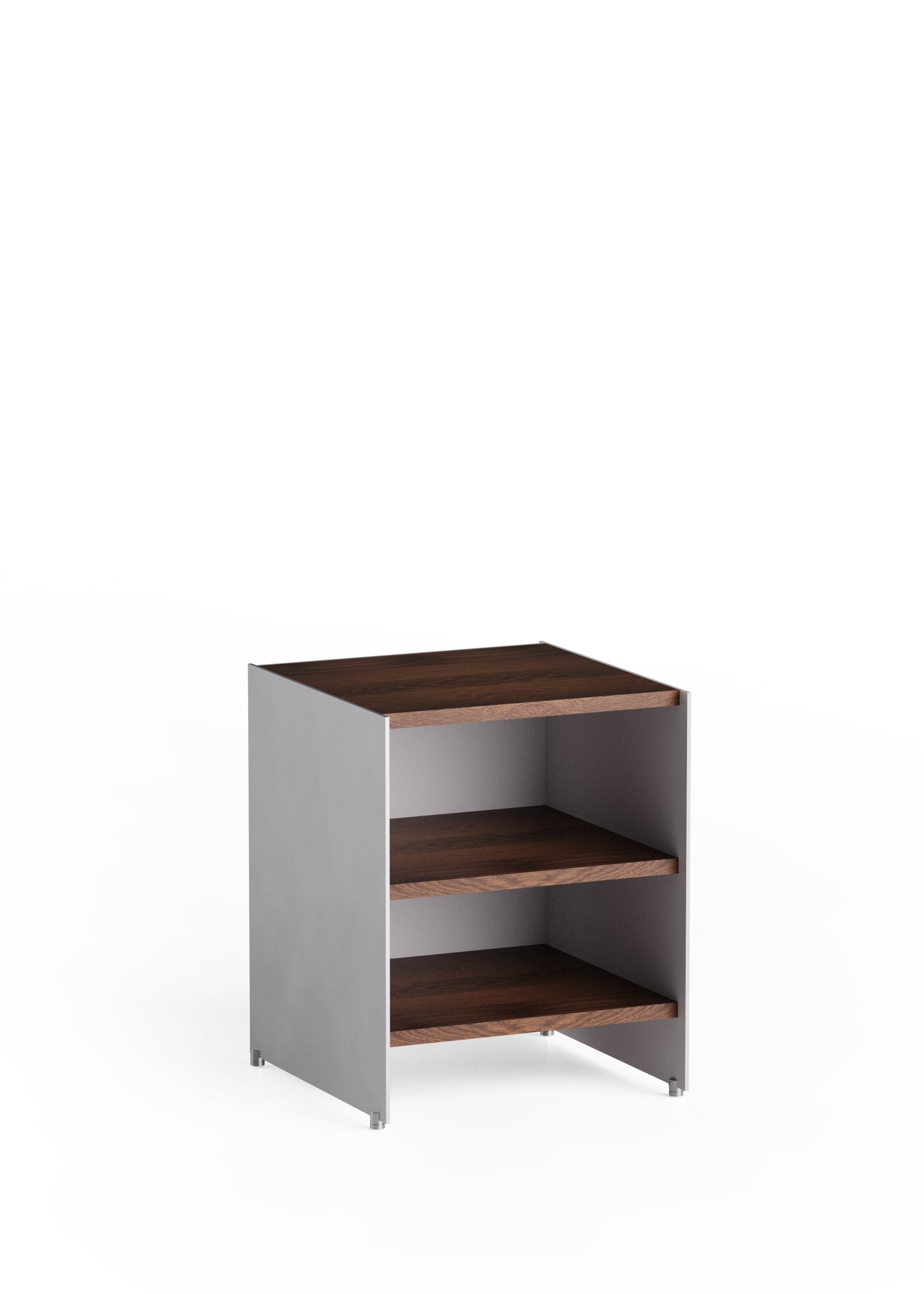 ALOOX 40 Cabinet in Dark Oak Wood with Aluminum Finish