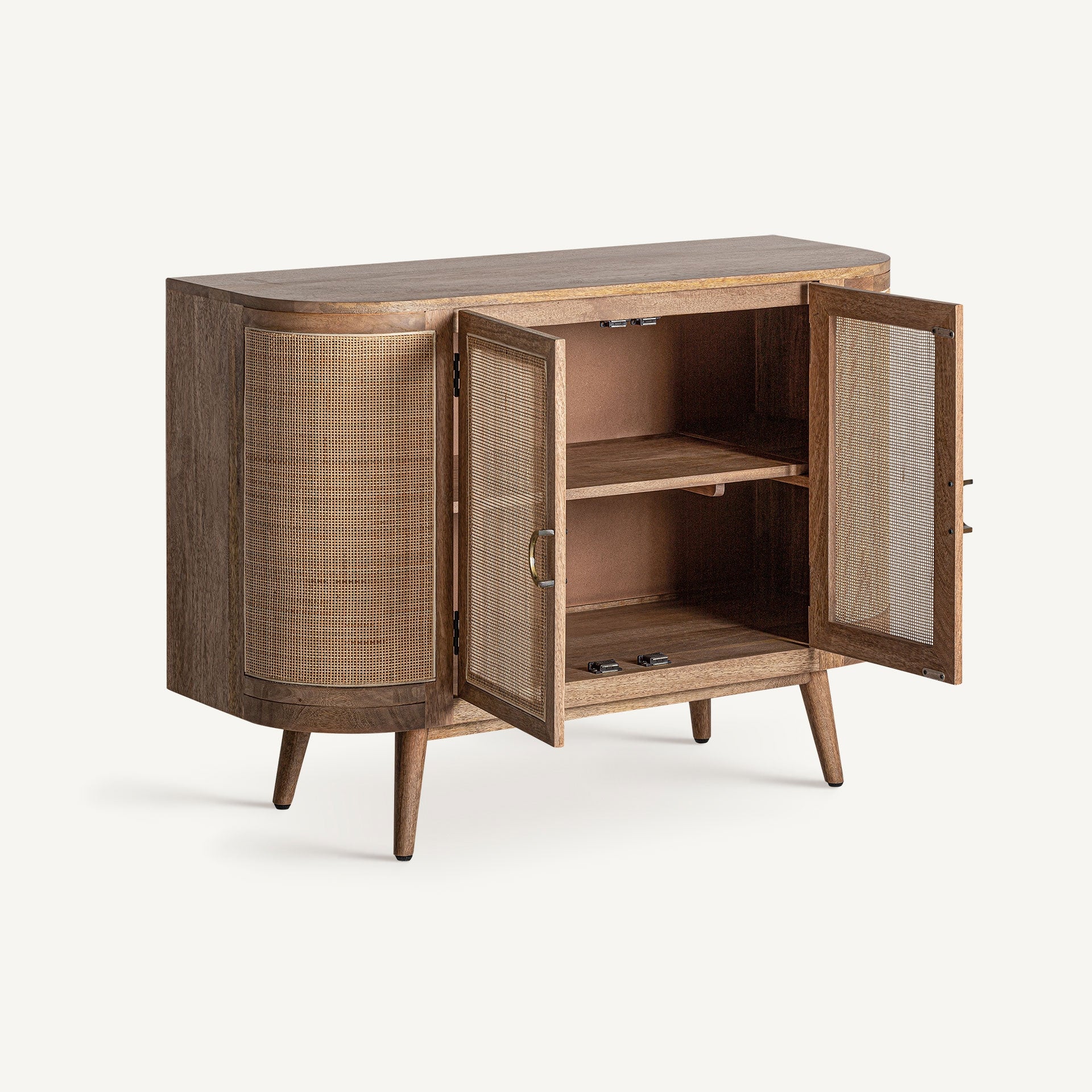 Komoda 2-drzwiowa BECKLEY drewno mango – styl skandynawski