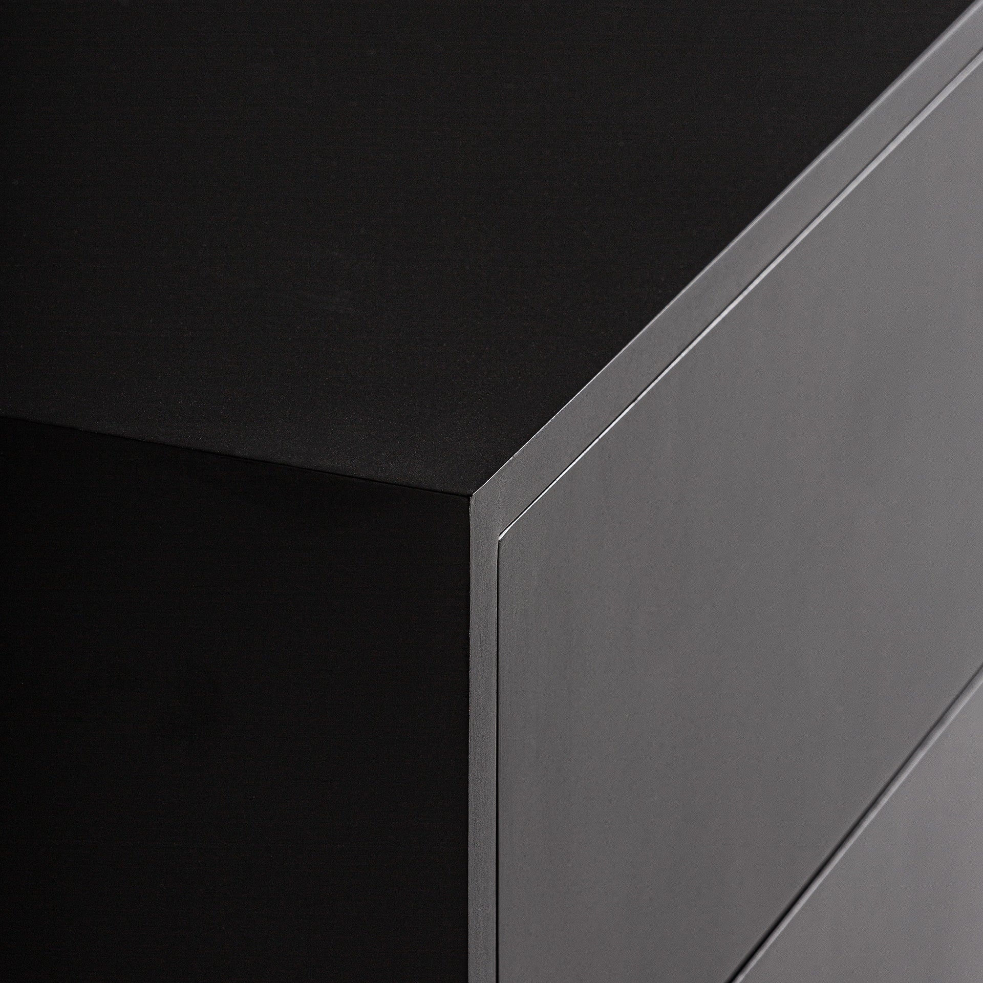 Dressoir GATSBY zwart met witte en gouden afwerking