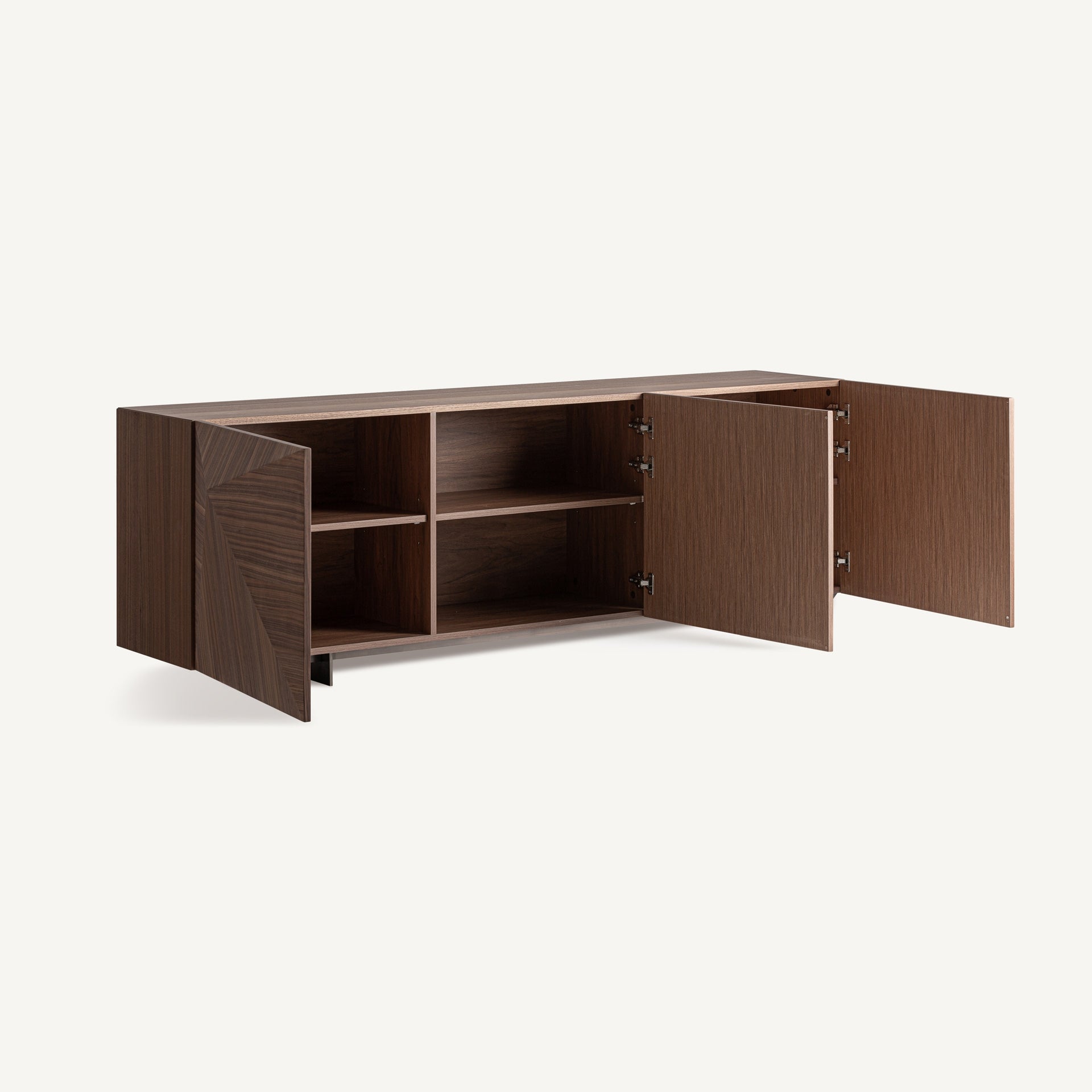 Komoda GENEIKEN fornir orzechowy – styl minimalistyczny