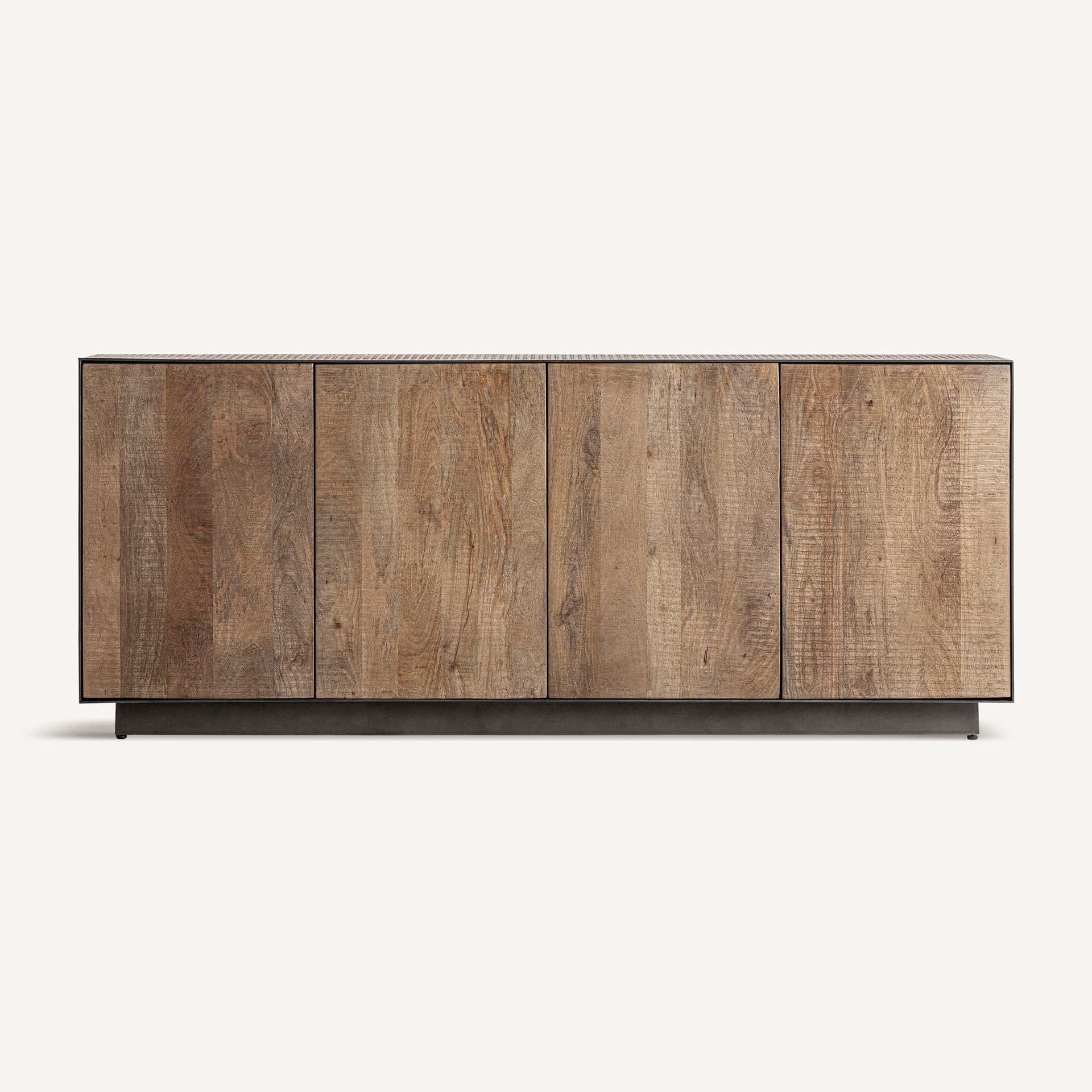 Kommode KREFELD aus Mangoholz mit Eisenfinish