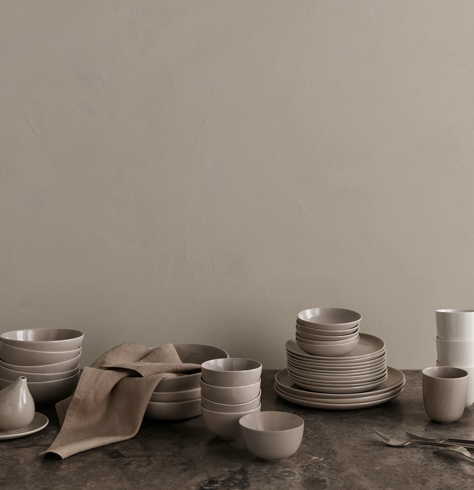 Cukierpot ARCS beige porselein