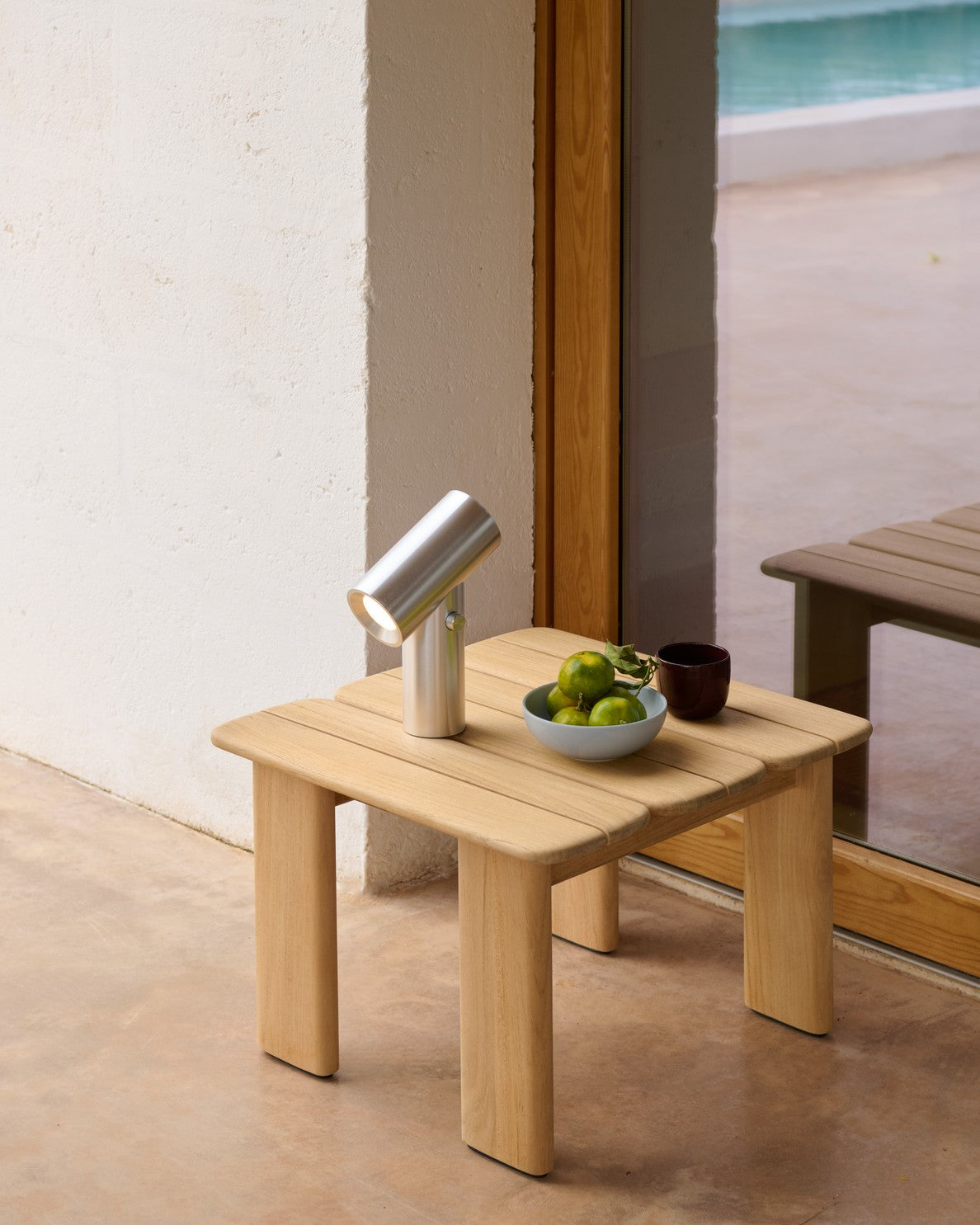 Tragbare Lampe BEAM poliertes Aluminium