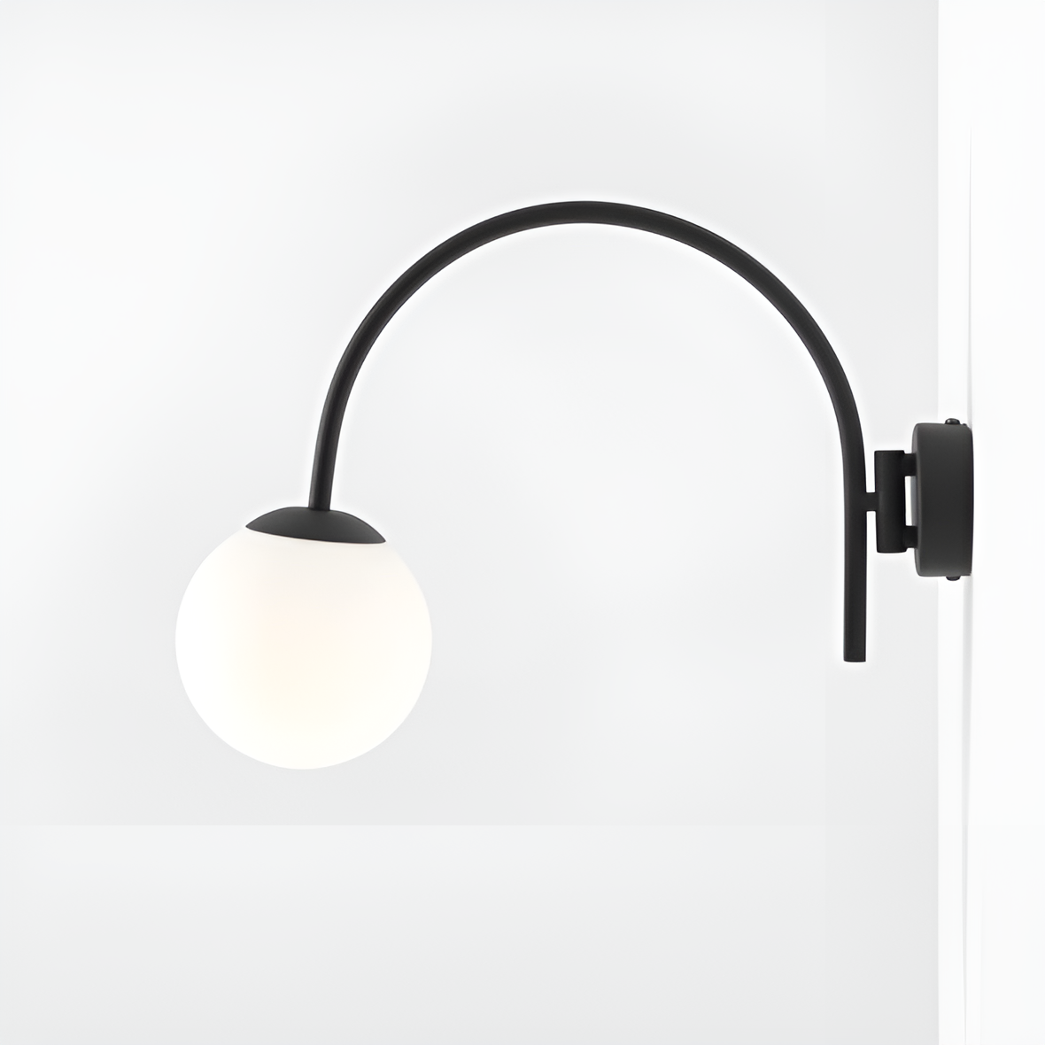 Wandlamp met arm NAVE zwart