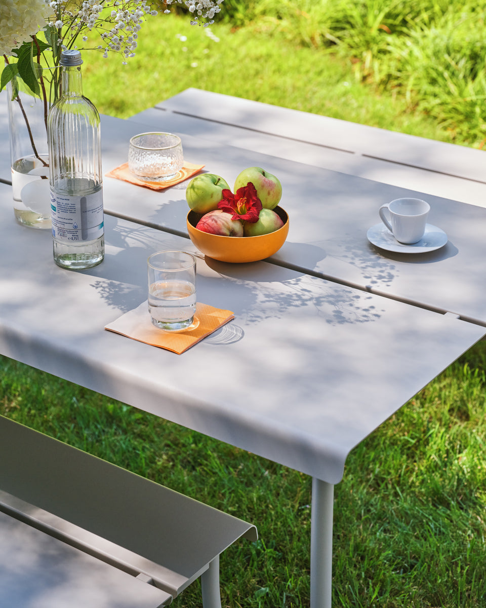 Galvanized steel square table