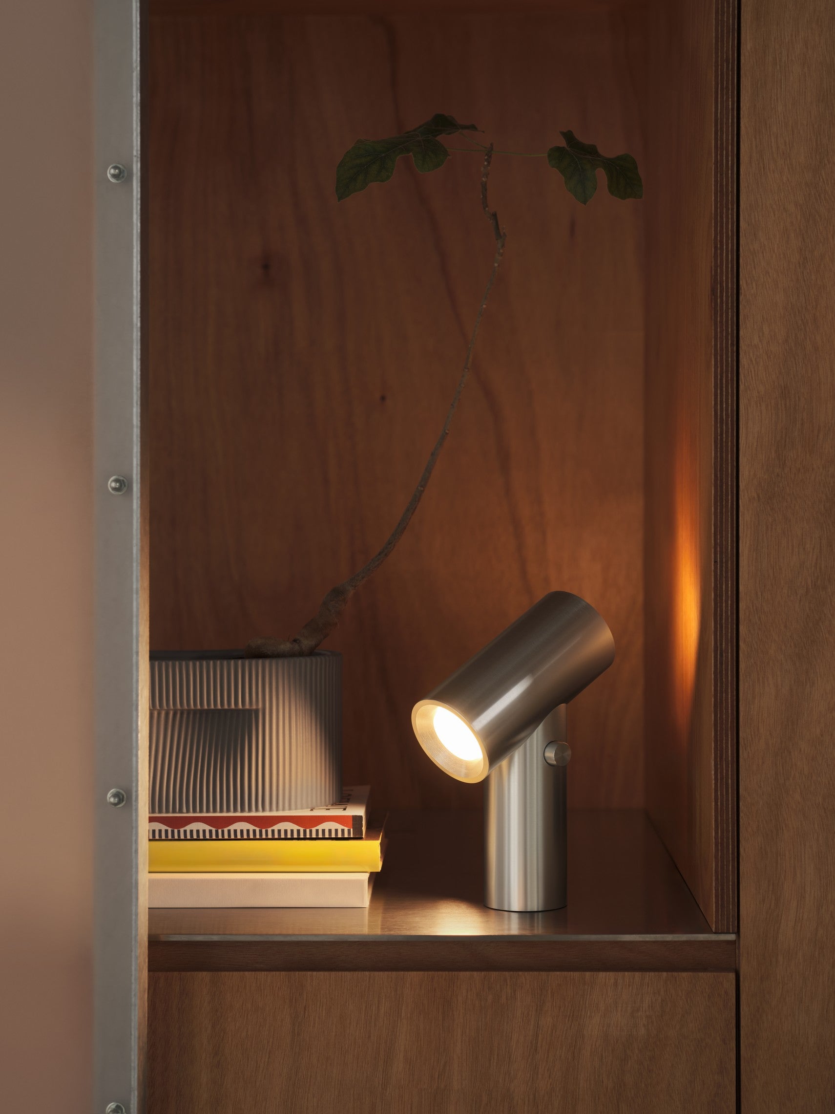 Draagbare lamp BEAM gepolijst aluminium
