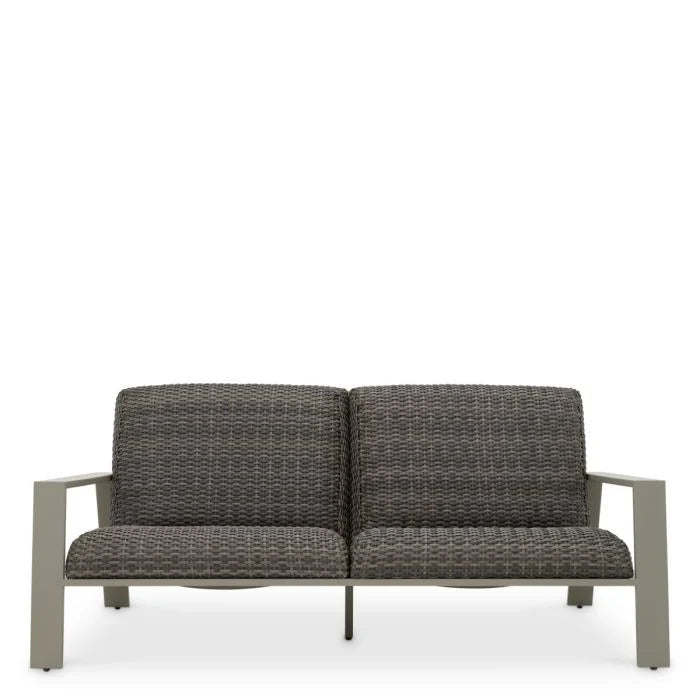 BELLE VUE Outdoor Sofa Gray Rattan