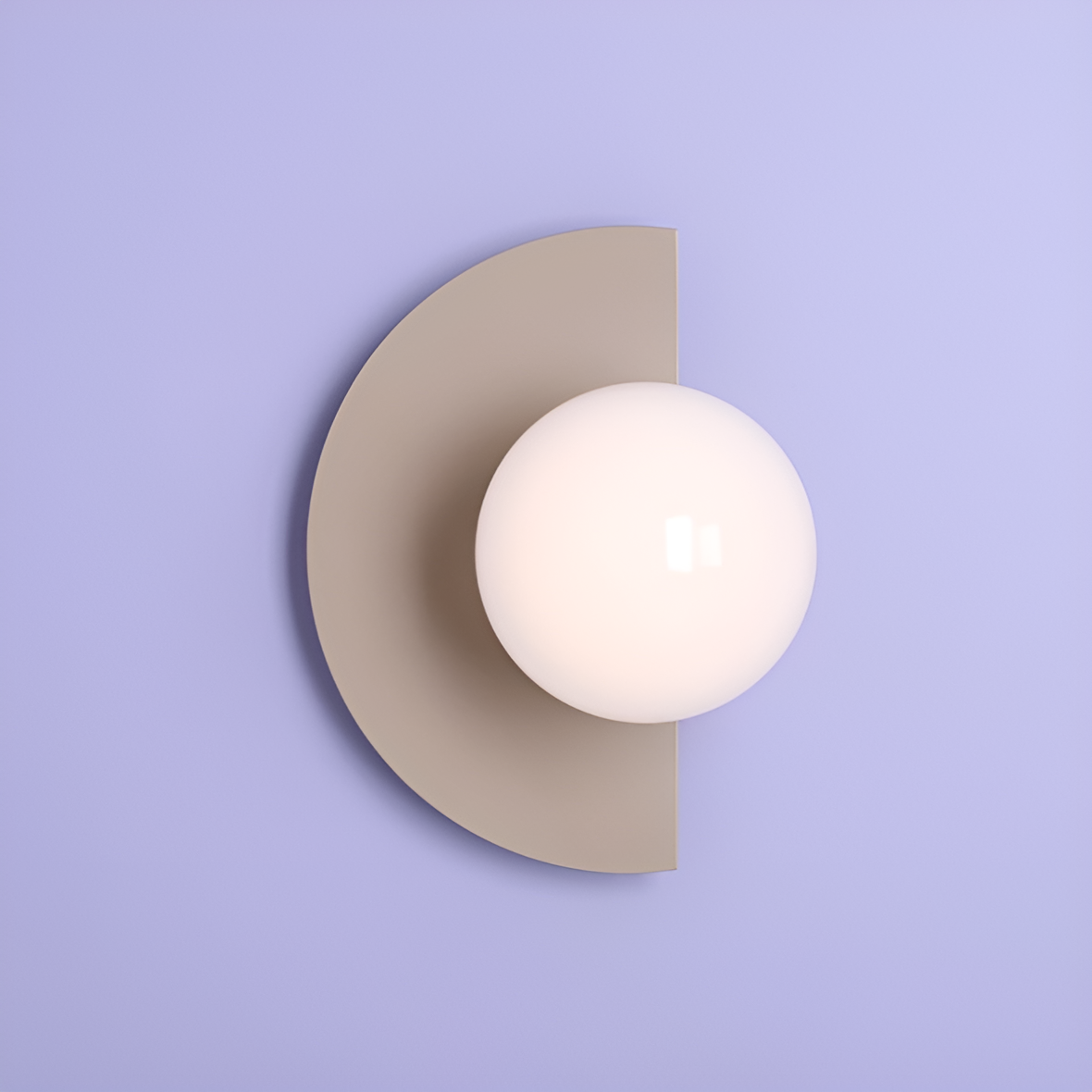 Loop beige wall lamp