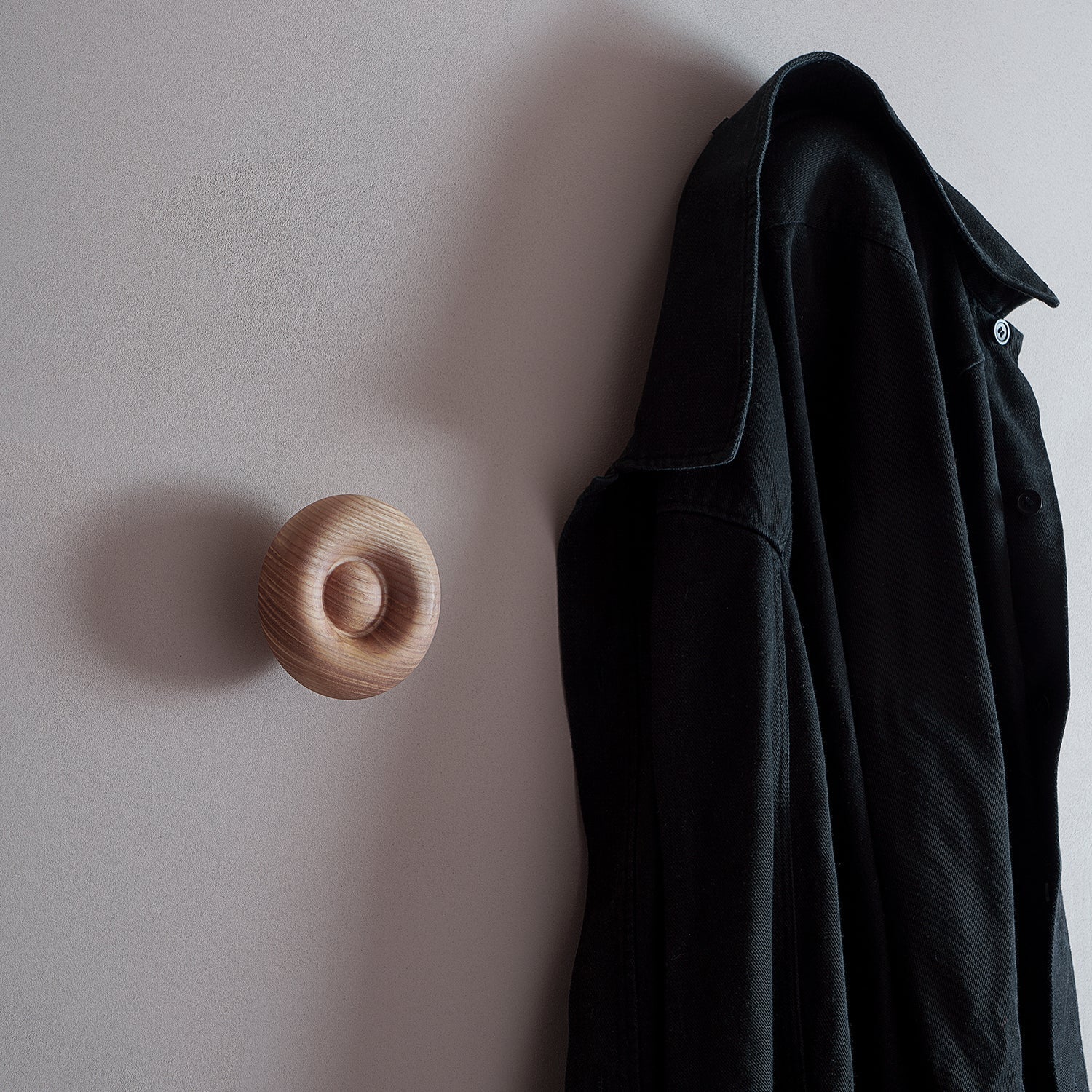 BLOP wall hook walnut wood