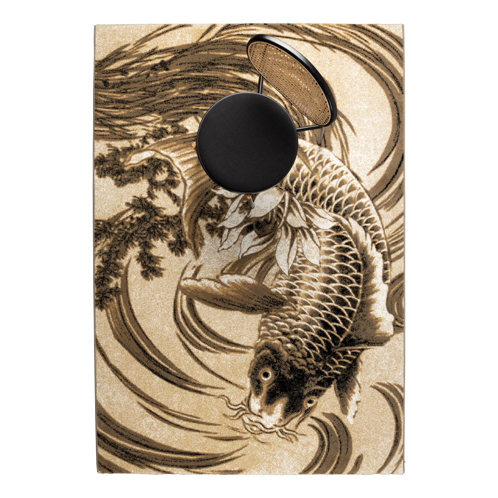 LEGEND OF KOI CARPET beige-gray rug