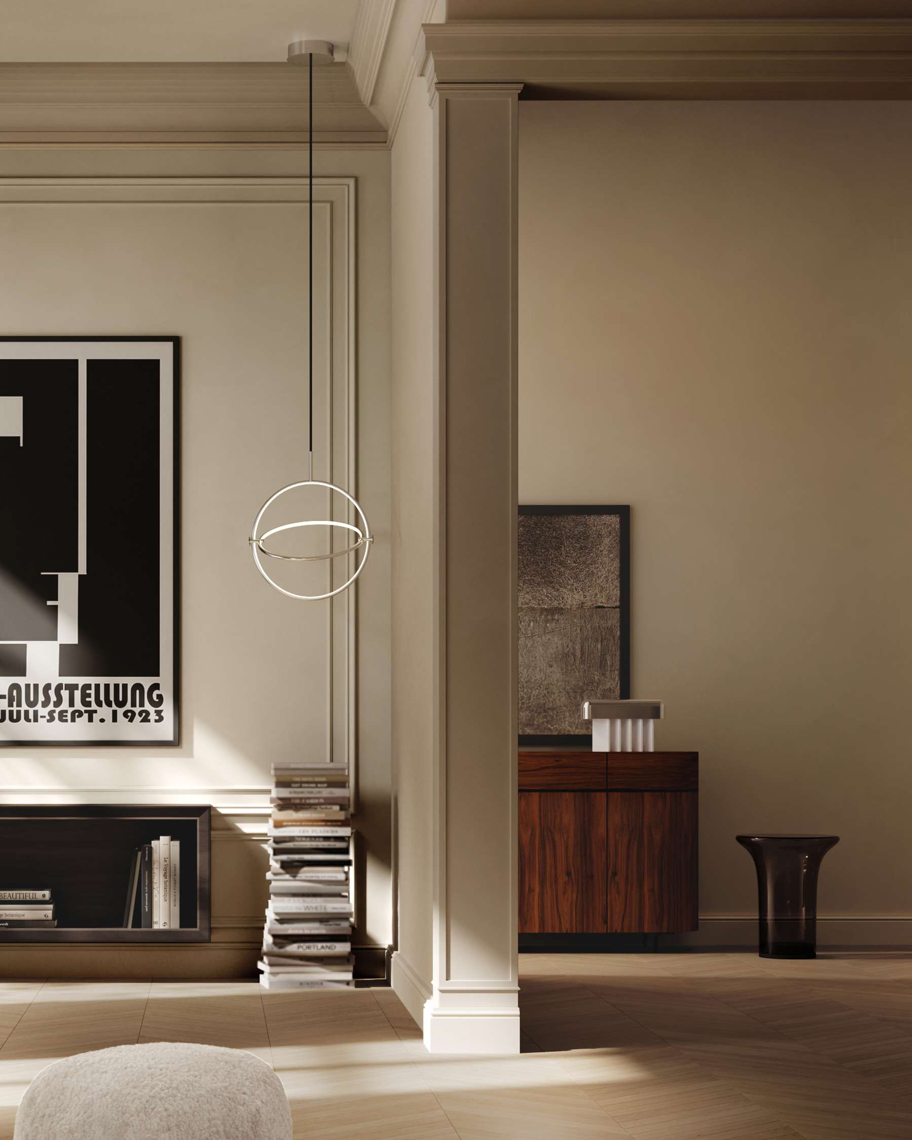 Stolik boczny TRUMPET dymione szkło