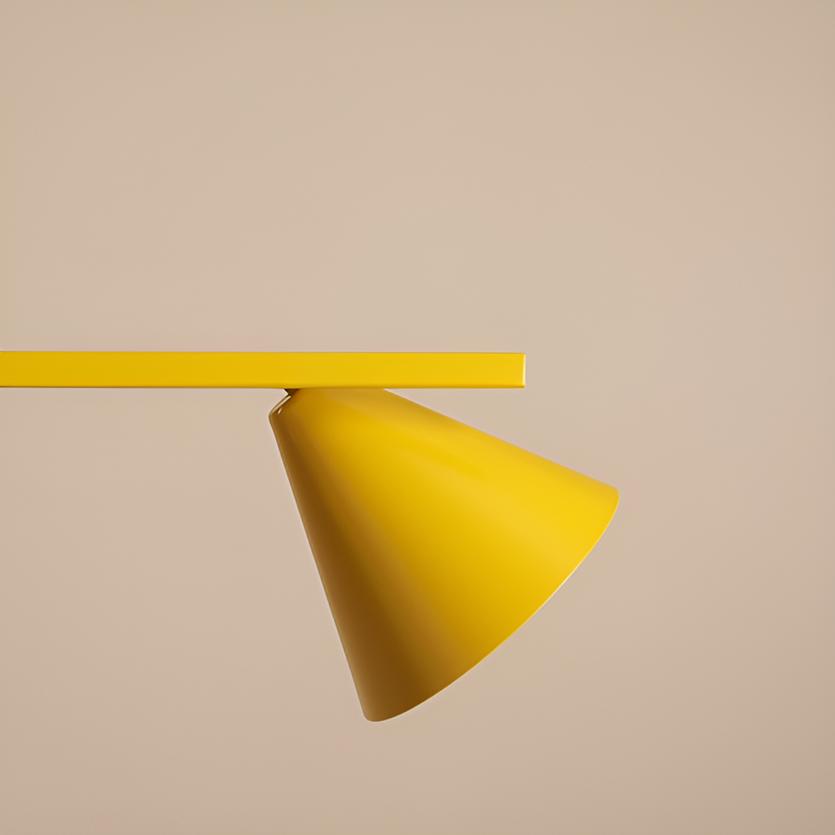 FORM QUATRO senffarbene Pendelleuchte