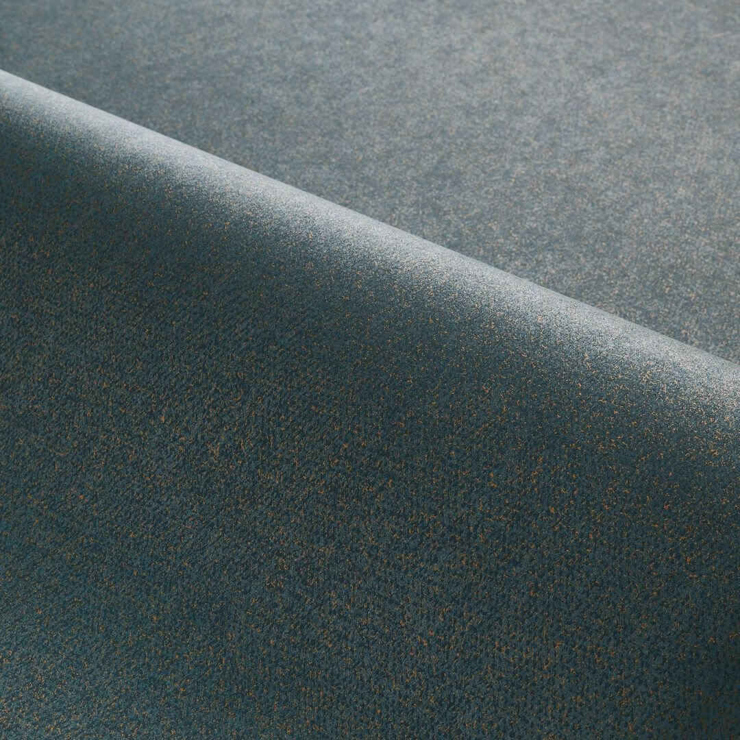 Effen matte behang met parelmoereffect OCTA - BLEU/DORE donkerblauw met goud