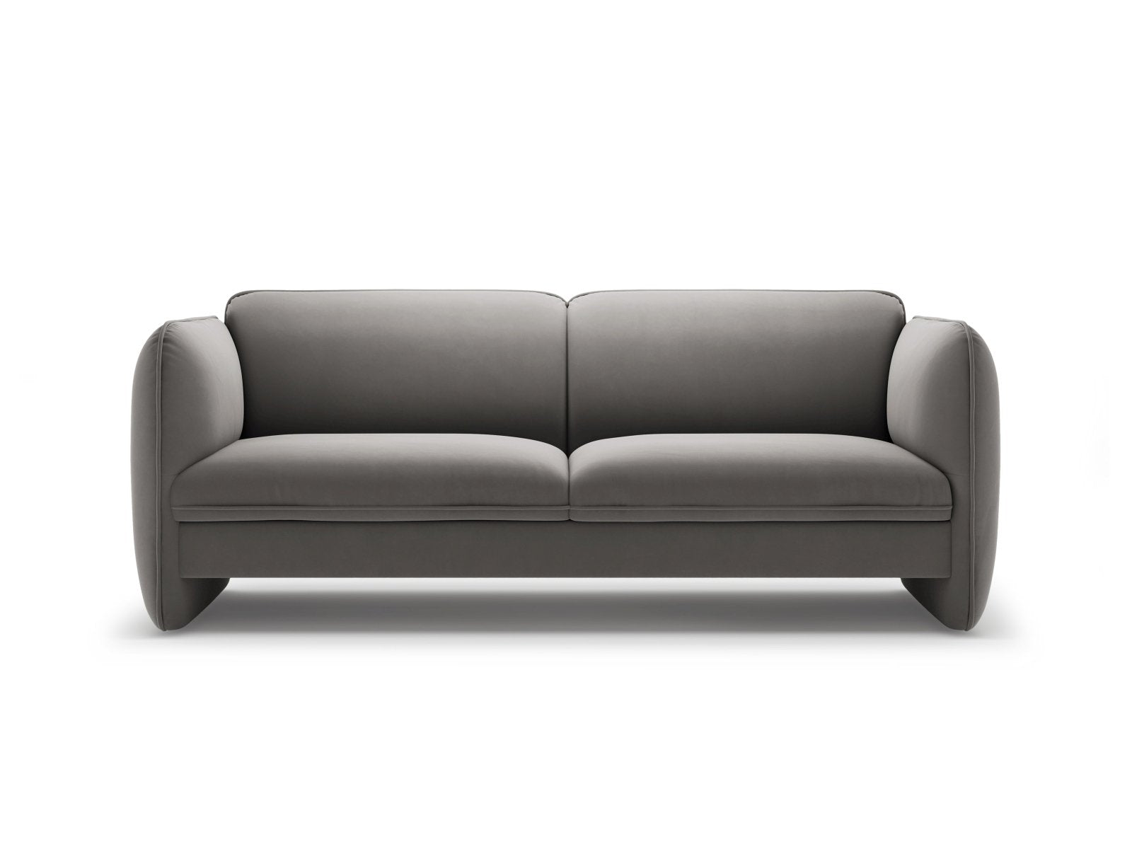 Velvet 3-Seater Sofa GEORGIA Dark Gray