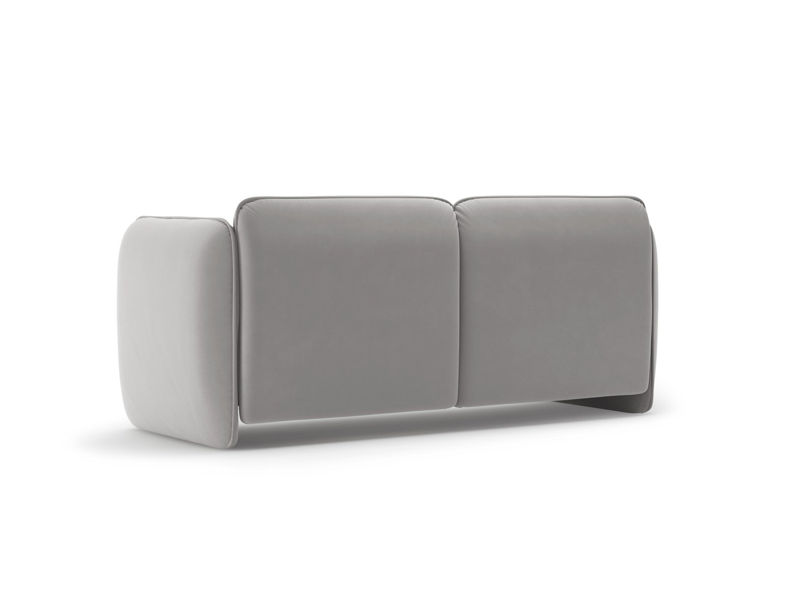 Velvet 2-Seater Sofa GEORGIA Light Gray