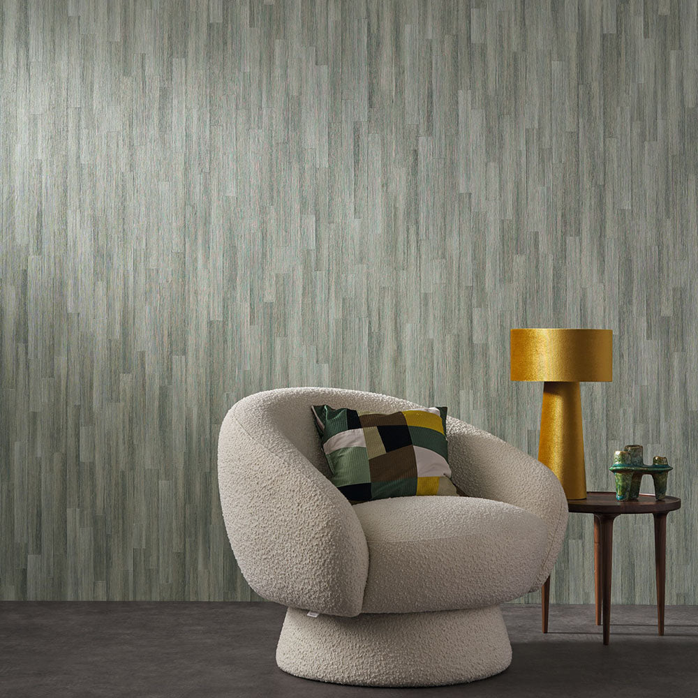 Structuurtapijt dat houten planken imiteert SAPELLI - DONKERBLAUW