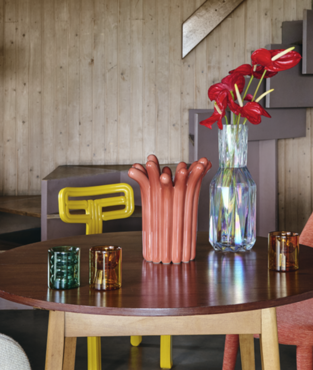 CHUBBY dunkelgrünes Glasset