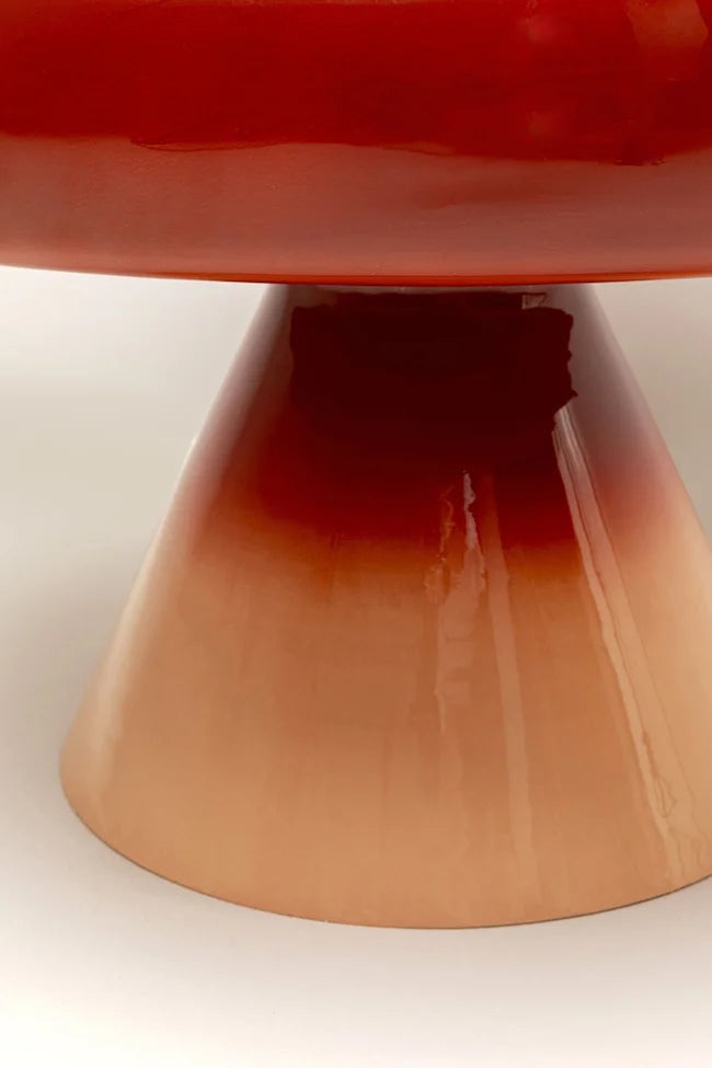 Rode RICI salontafel met oranje