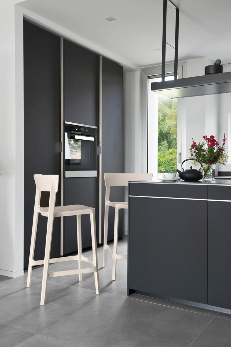 SKIN taupe bar stool