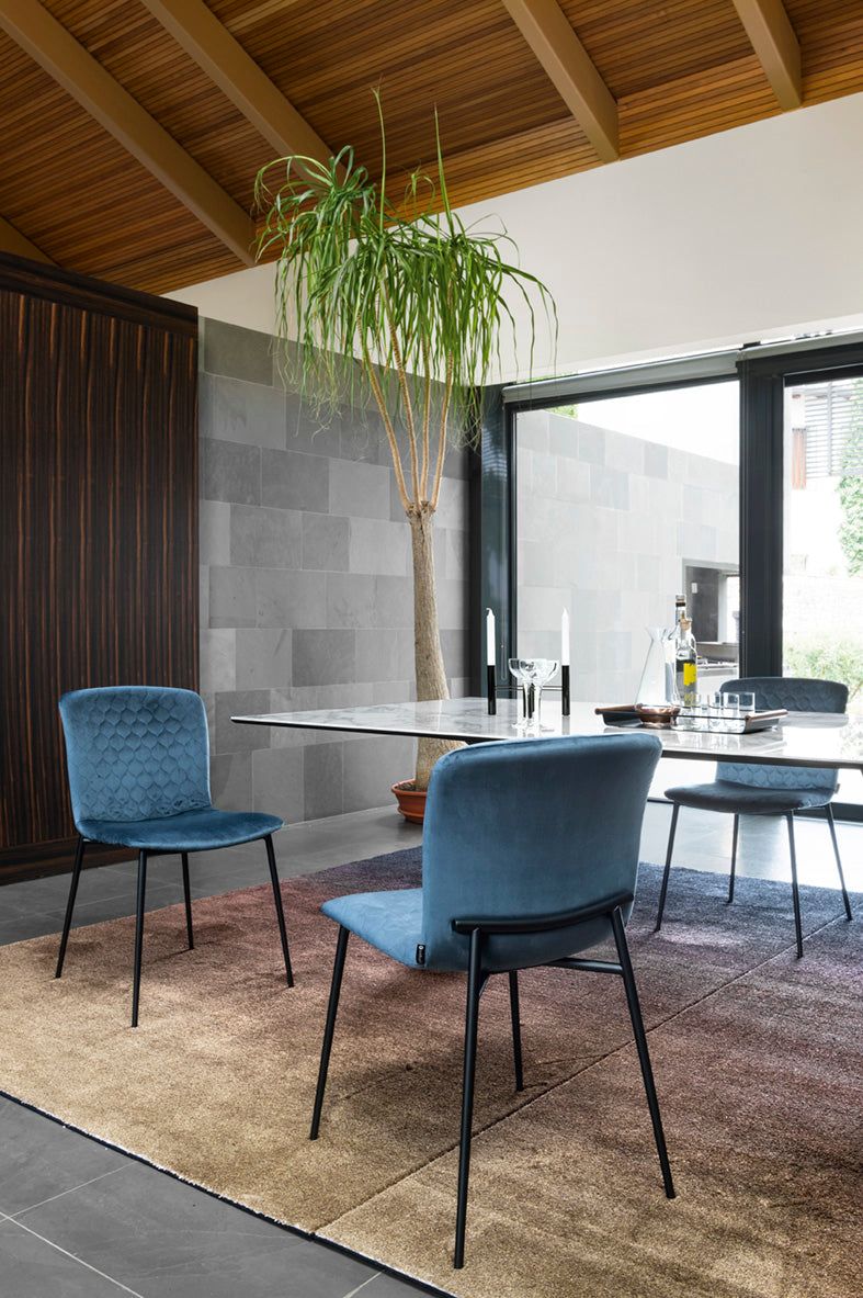 LOVE upholstered chair with a golden base