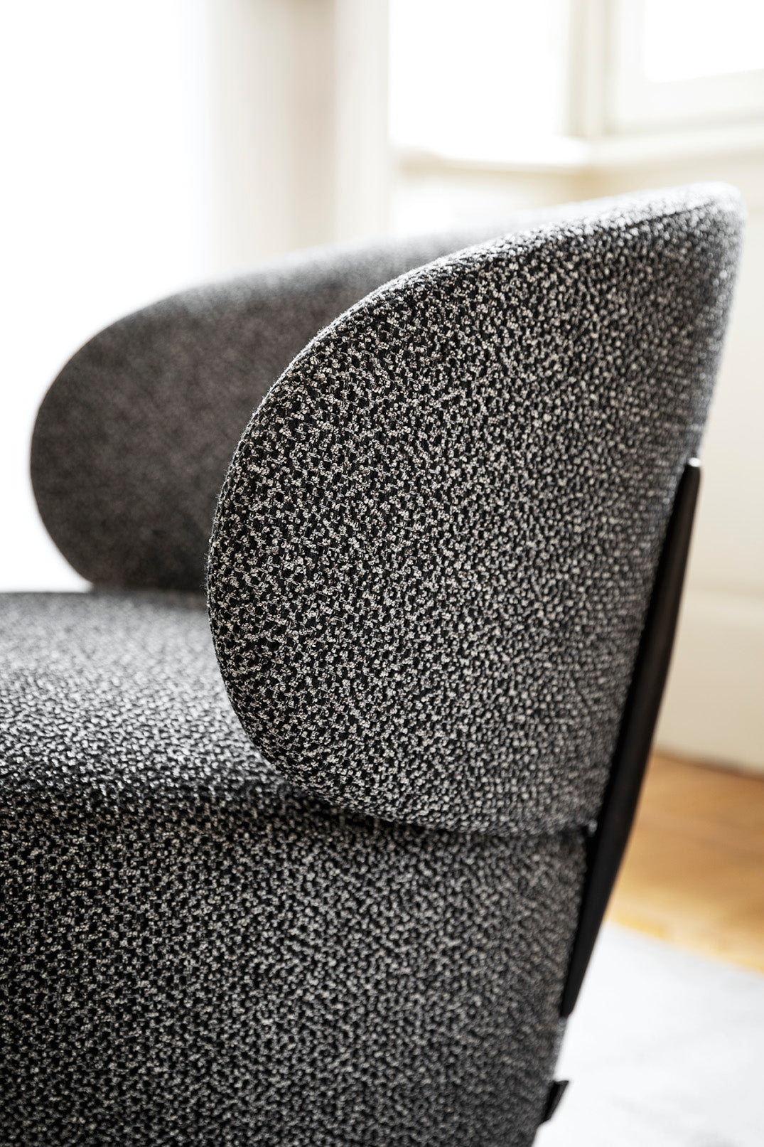 Upholstered swivel armchair MARA