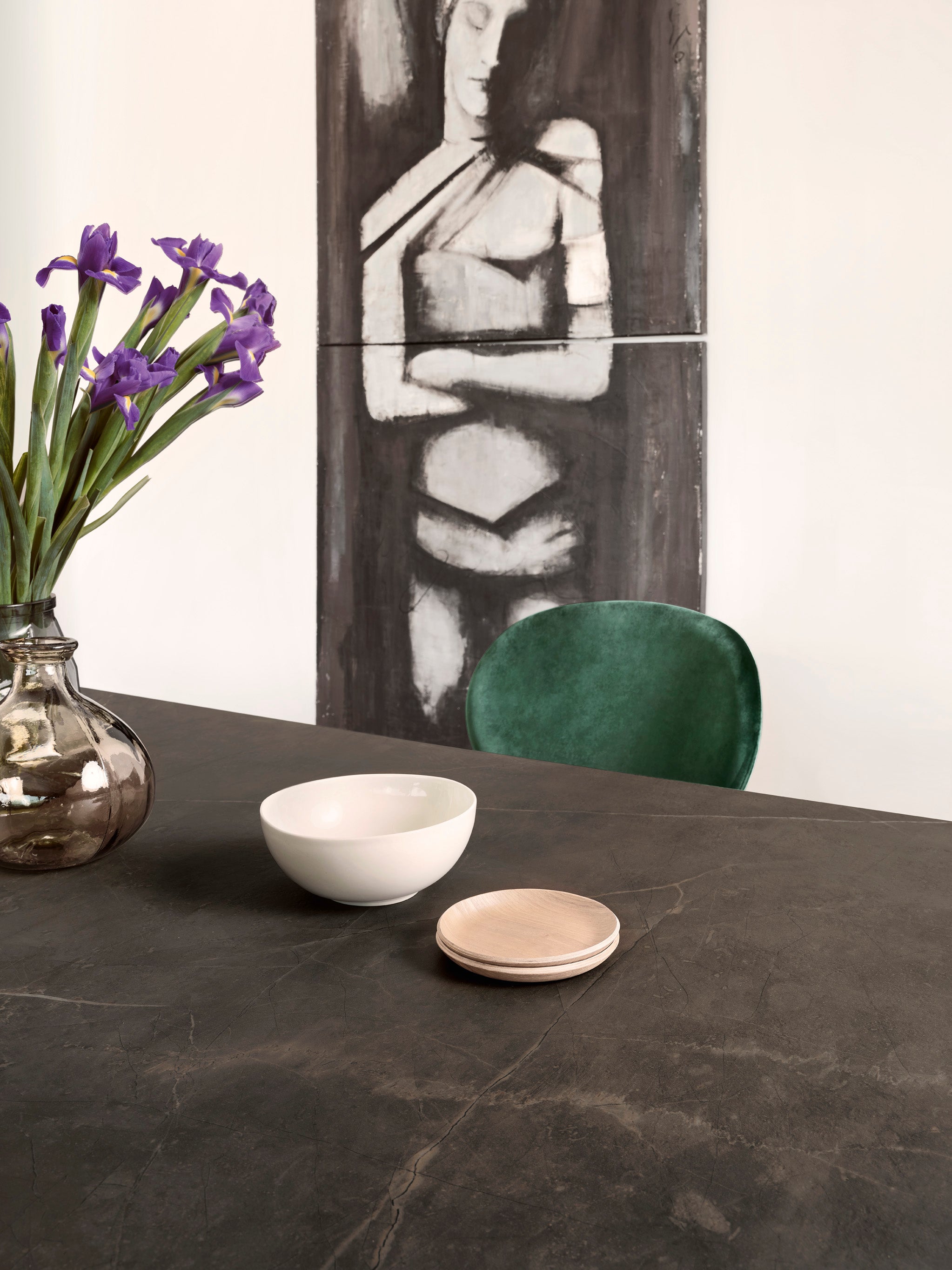 Expandable Table STREAM black top with black base