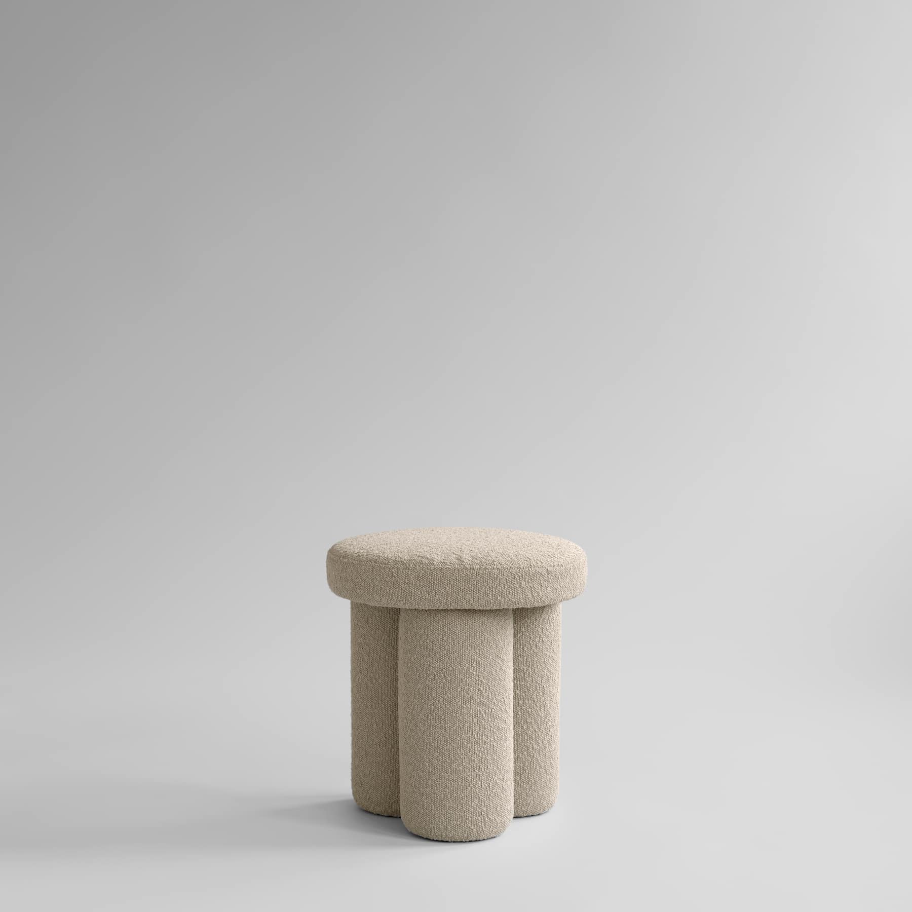 Kruk BIG FOOT bouclé zandkleur