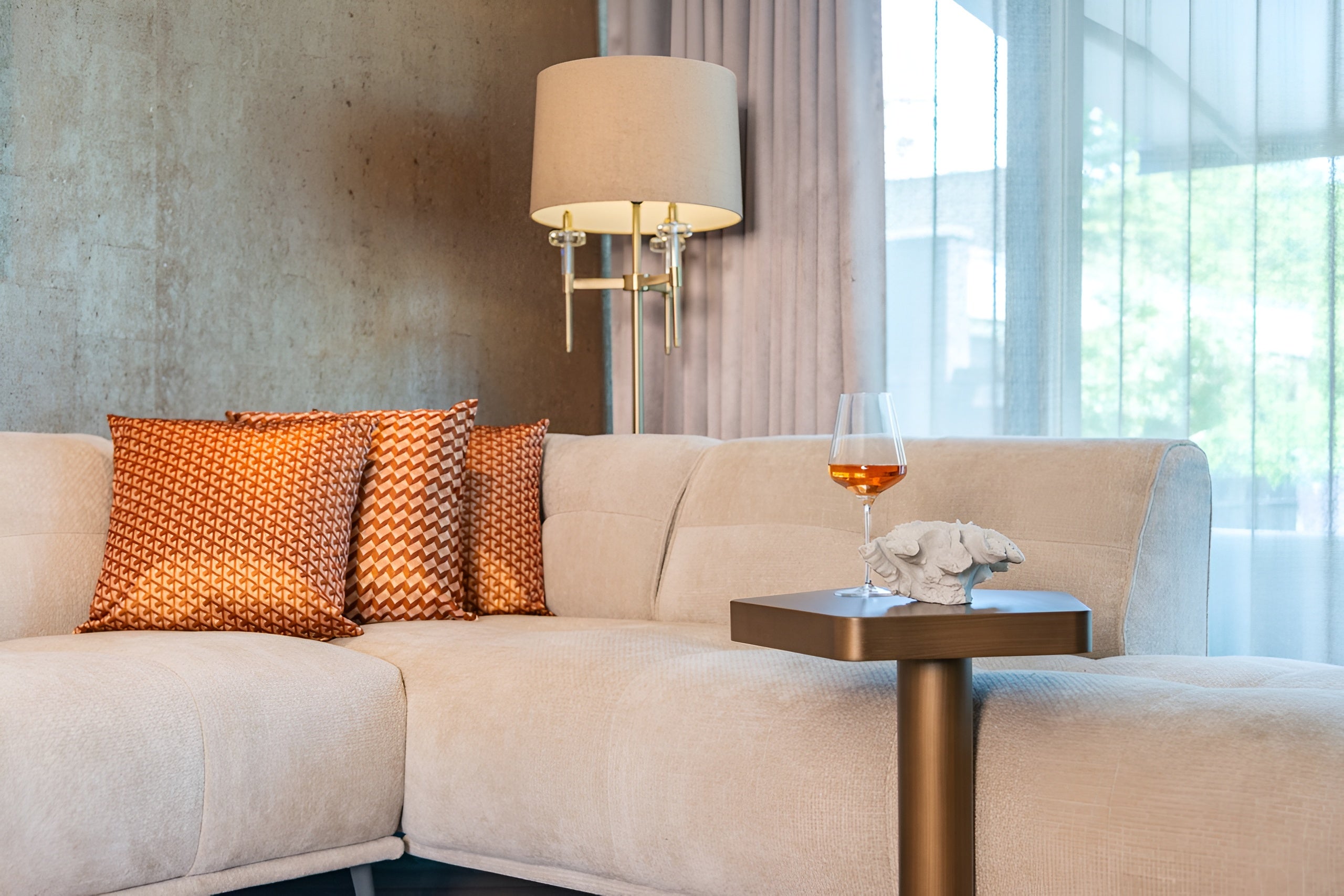 Kissen PHYLLISIA braun