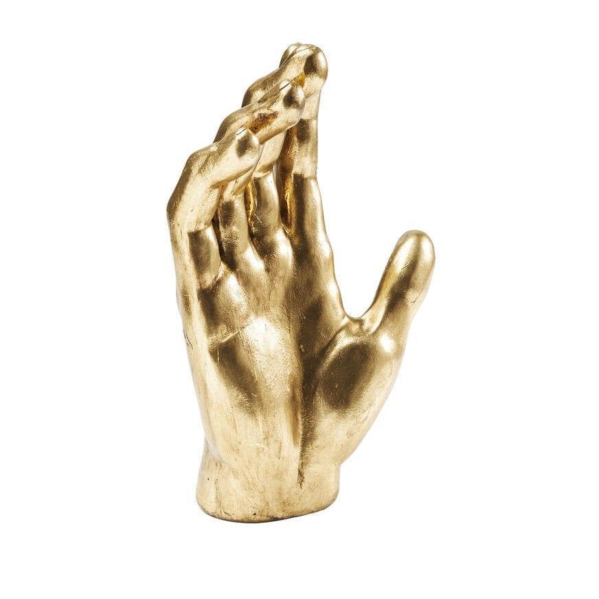 Dekoracja w kształcie dłoni w kolorze złotym Kare Design    Eye on Design