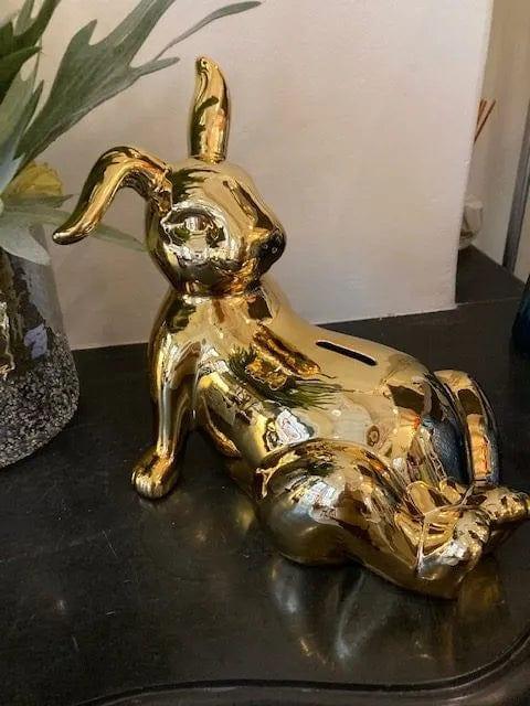 Dekoracyjna skarbonka BUNNY BELLY złoty Pols Potten    Eye on Design