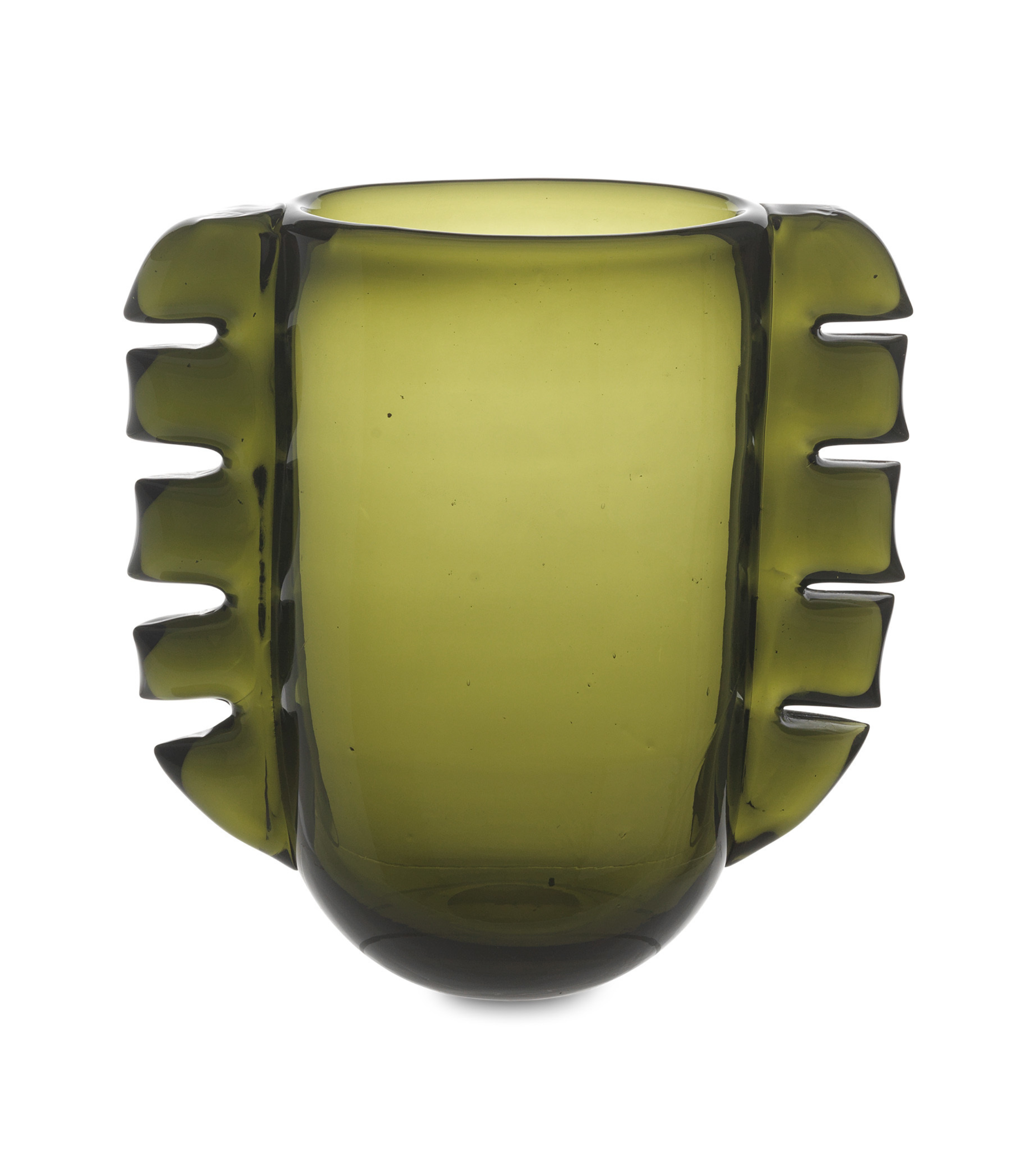 Glazen vaas ALAS groene mos