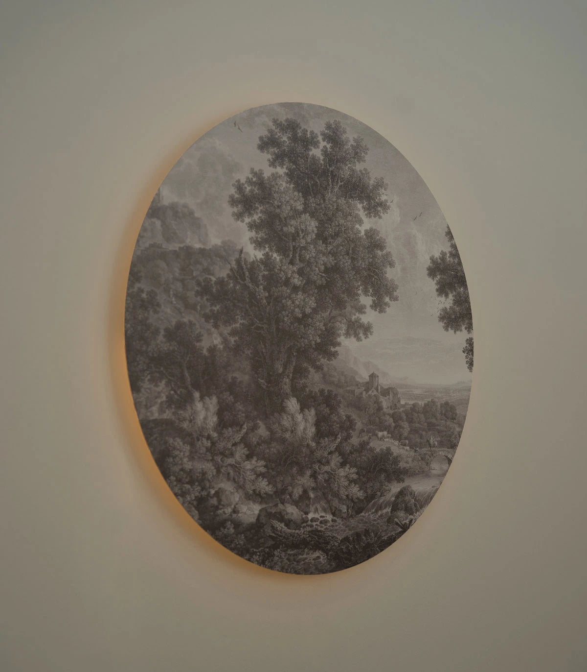 Wandlamp DOTS LIGHTING - SCHILDERACHTIGE VALLEI VAN SERENITEIT grijs