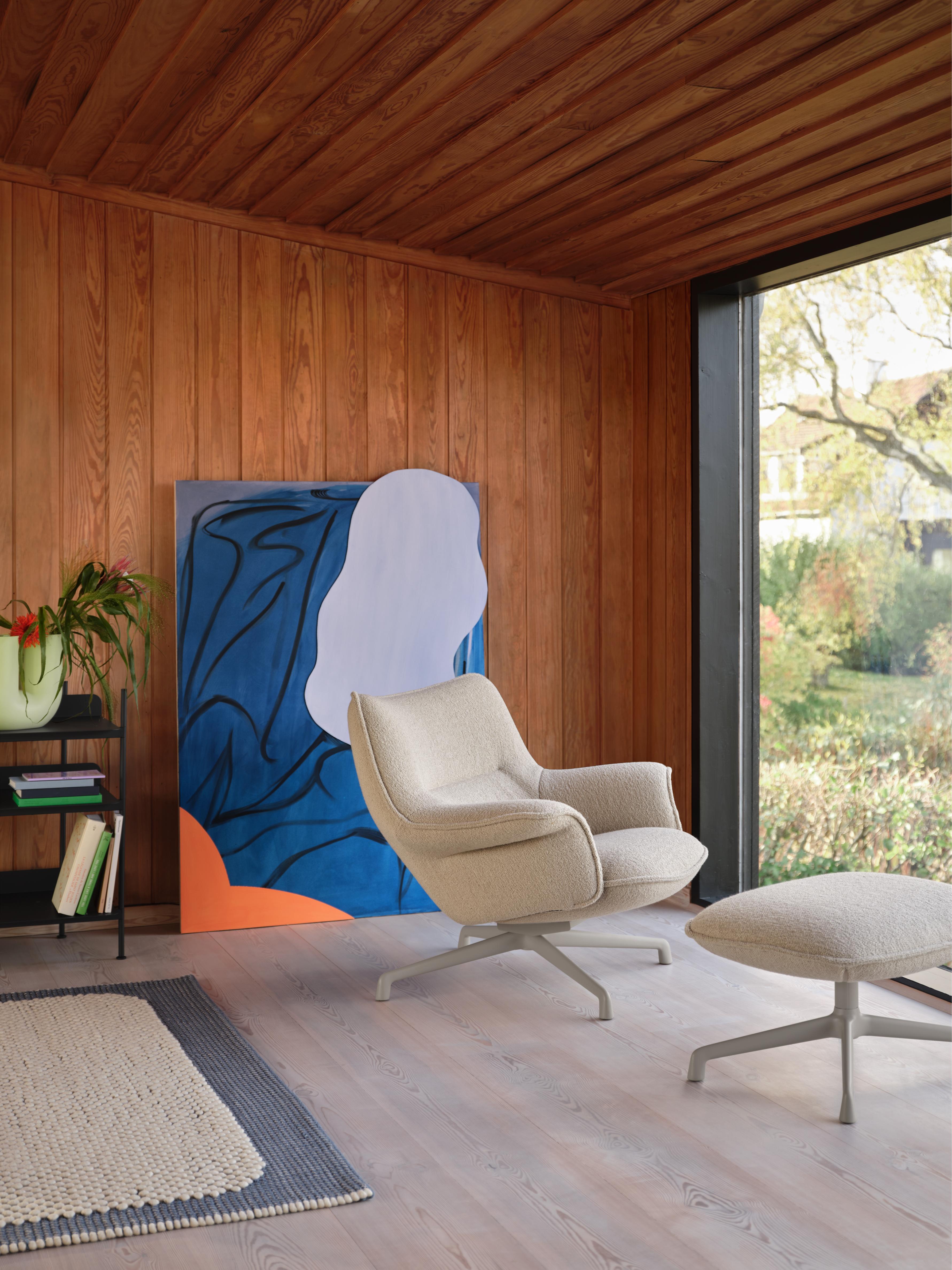 Draaistoel DOZE beige met lichtgrijze basis