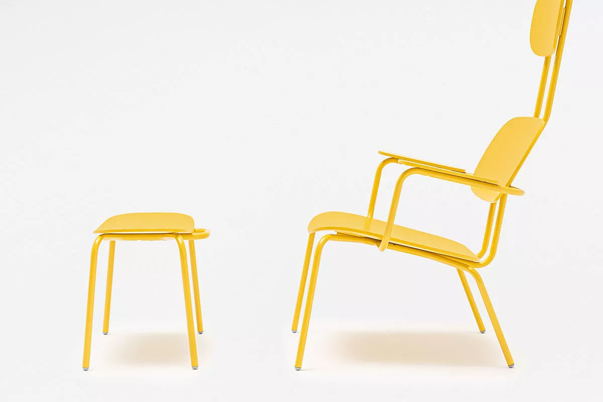 Fotel z zagłówkiem NEW SCHOOL LOUNGE ciemnoszara podstawa do salonu – .mdd