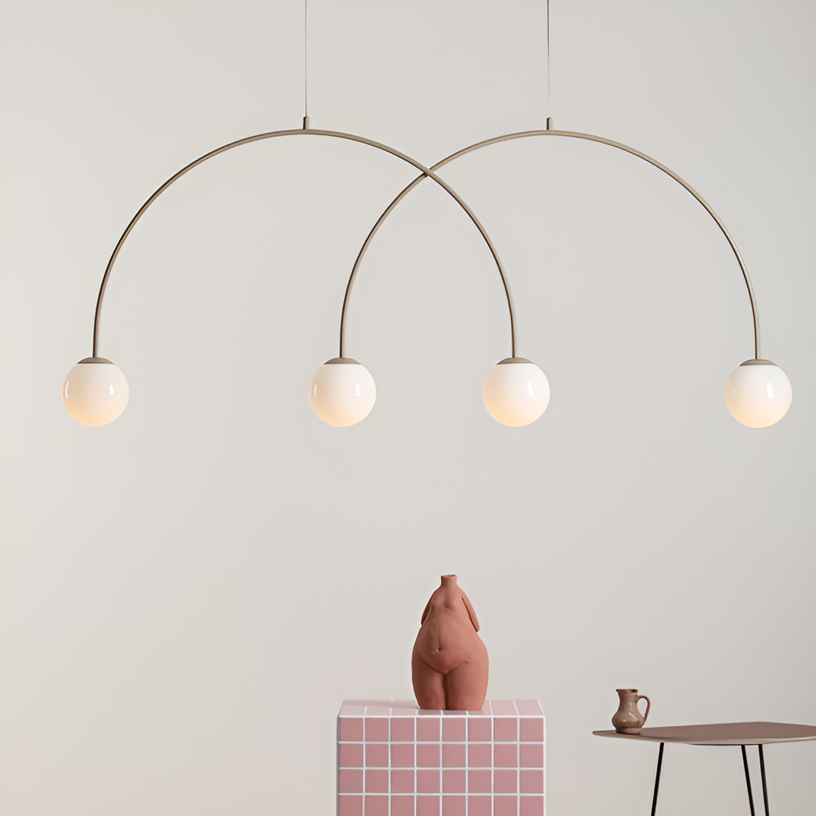 Hanglamp UNA DUO beige