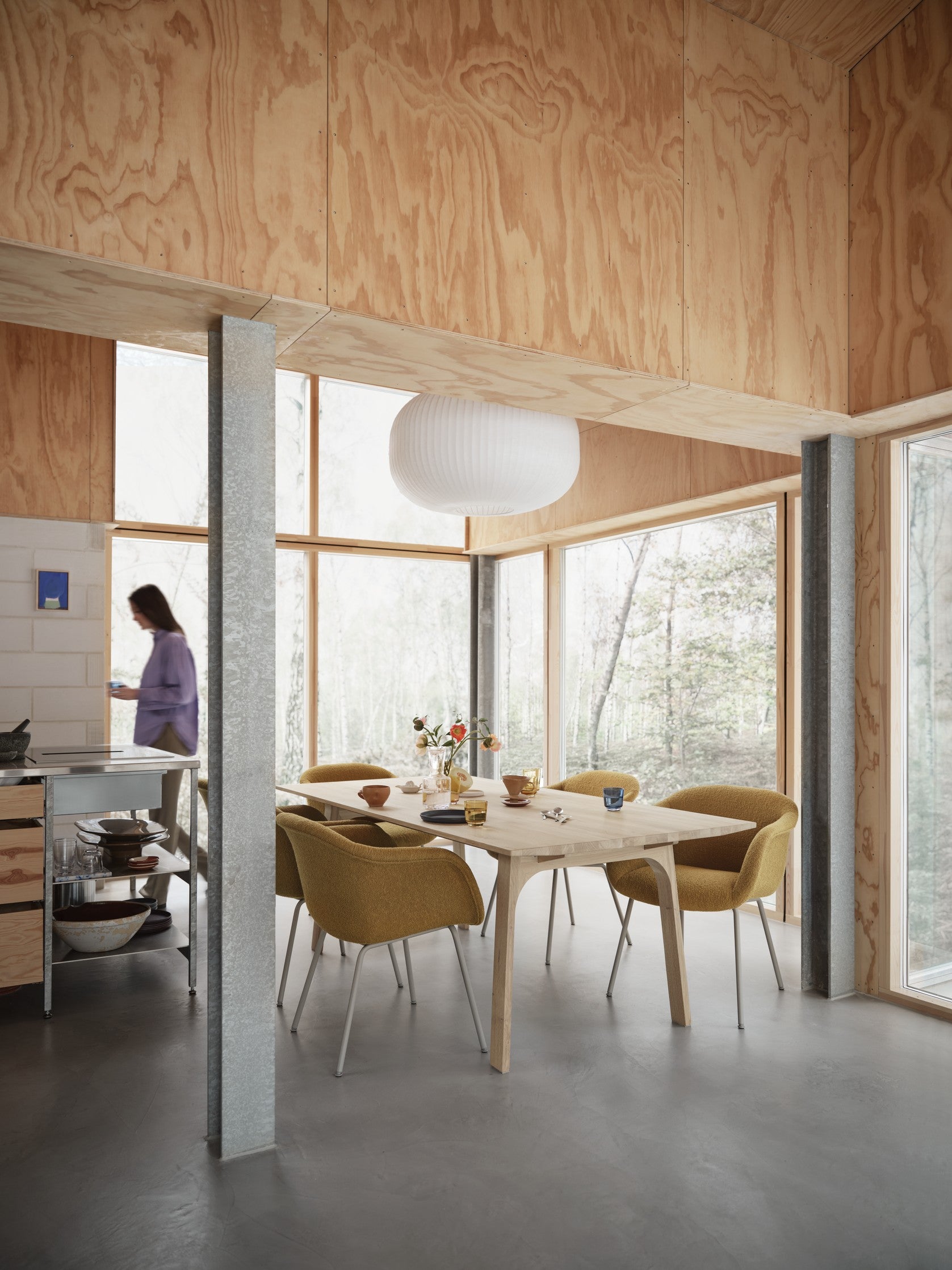 Uitschuifbare tafel EARNEST eiken olie behandeld