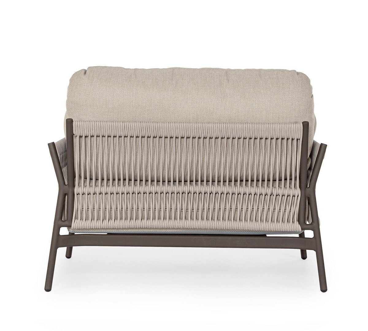 Buitenstoel PARDIS beige met een bruine basis