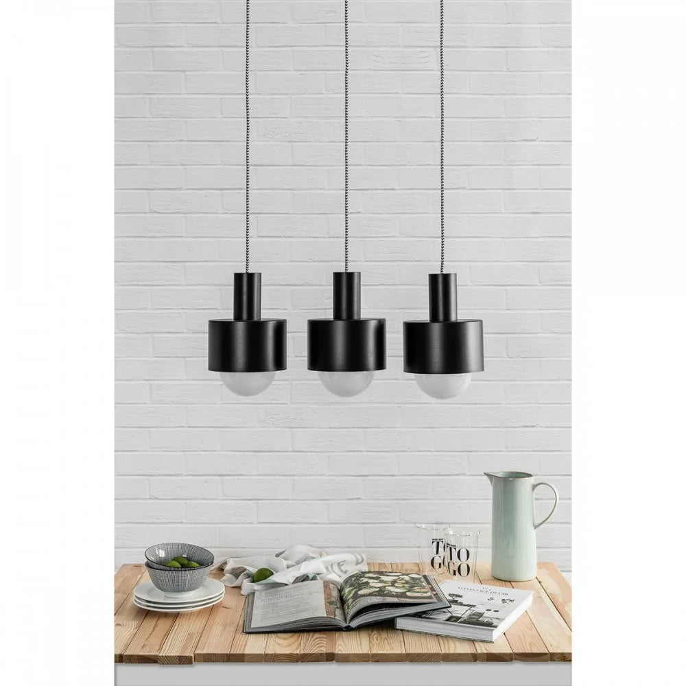 ENKEL 3P black pendant lamp